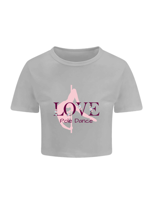 Love Pole Dance Cropped T-Shirt